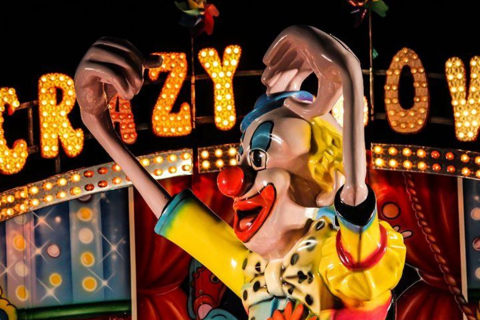 Figure 5: a clown at a theme park.